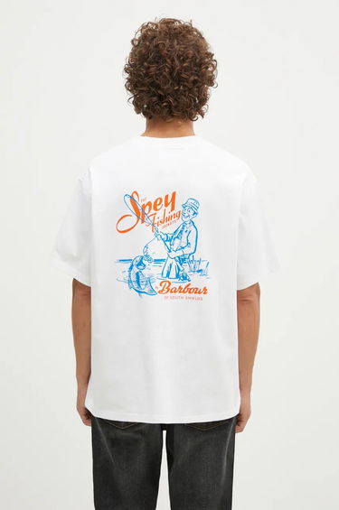 Tričko Barbour Bayard OS Graphic T-Shirt With Print Biela | MTS1337, 0