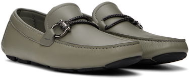 Starostlivosť o obuv FERRAGAMO Salvatore Ferragamo Gancini Ornament Loafers Zelené | 774488, 3