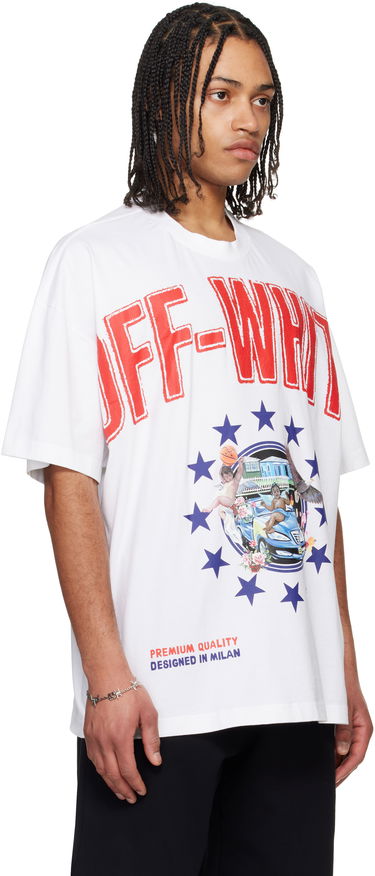 Tričko Off-White Off-White Fresco Star Graphic T-Shirt Biela | OMAA161S25JER0010120, 1