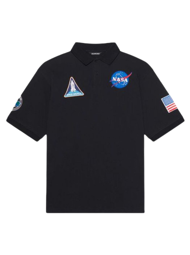 Polo tričko Balenciaga NASA Space Multi-Patch Polo Shirt Čierna | 662493TKVG11070