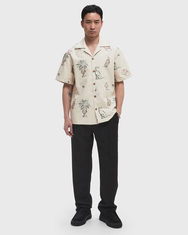Košeľa Drôle de Monsieur Drôle de Monsieur Country Club Embroidered Shirt XL Béžová | G-SH214-CO198-EC, 1