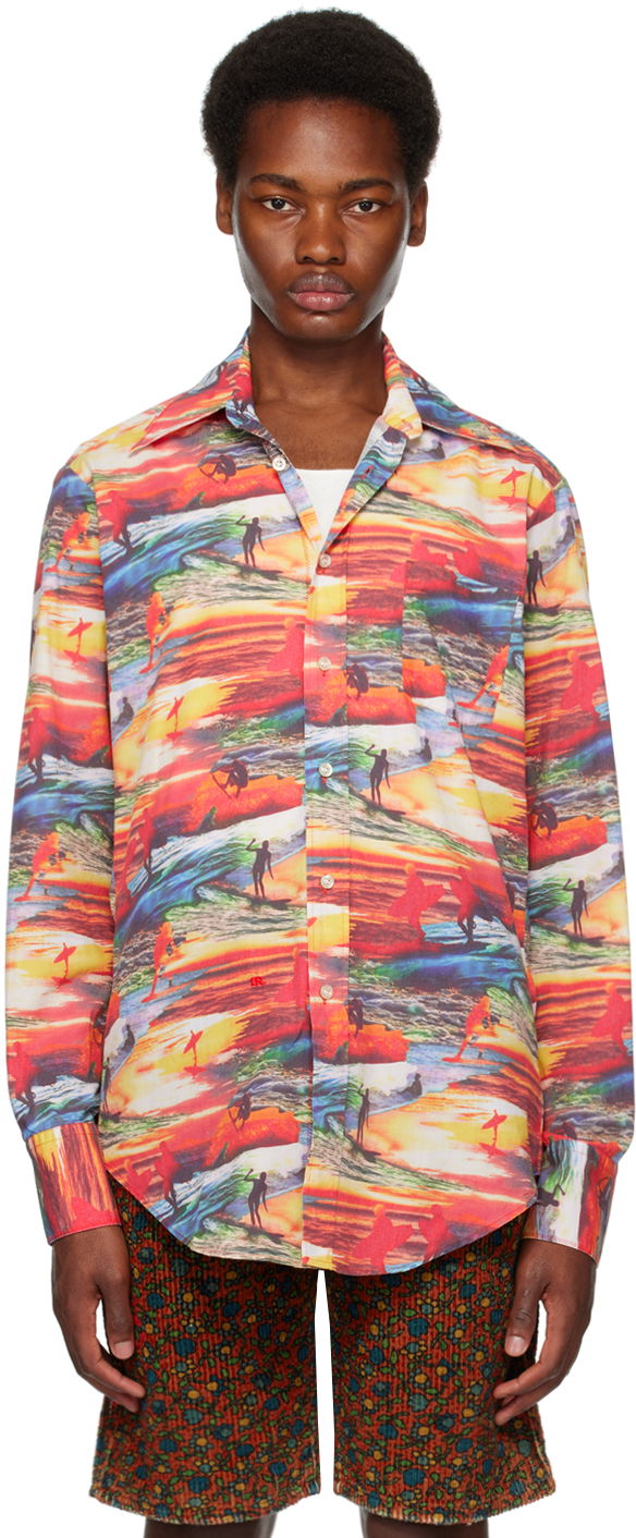 Košeľa ERL ERL Sunset Beach Print Shirt Rôznofarebný | ERL06B006, 0