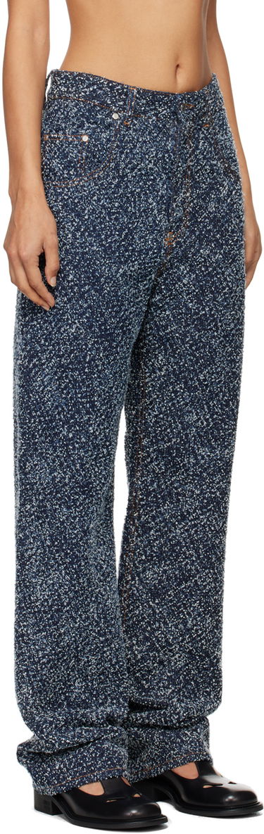 Džínsy Stella McCartney Stella McCartney High-Rise Bouclé Jeans Modrá | 6D03363SPH99, 1