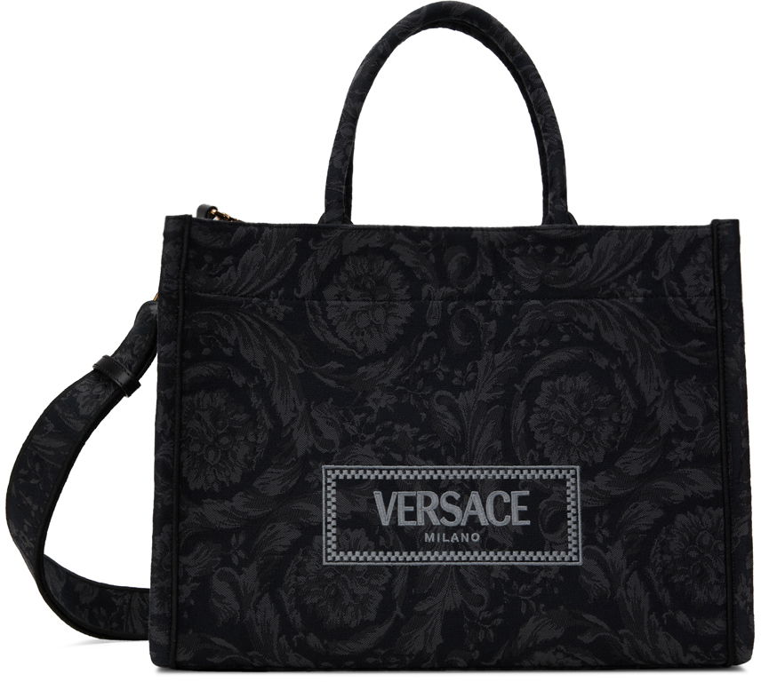 Kabelka Versace Black & Gray Barocco Athena Bag Čierna | 1011562_1A09741, 0