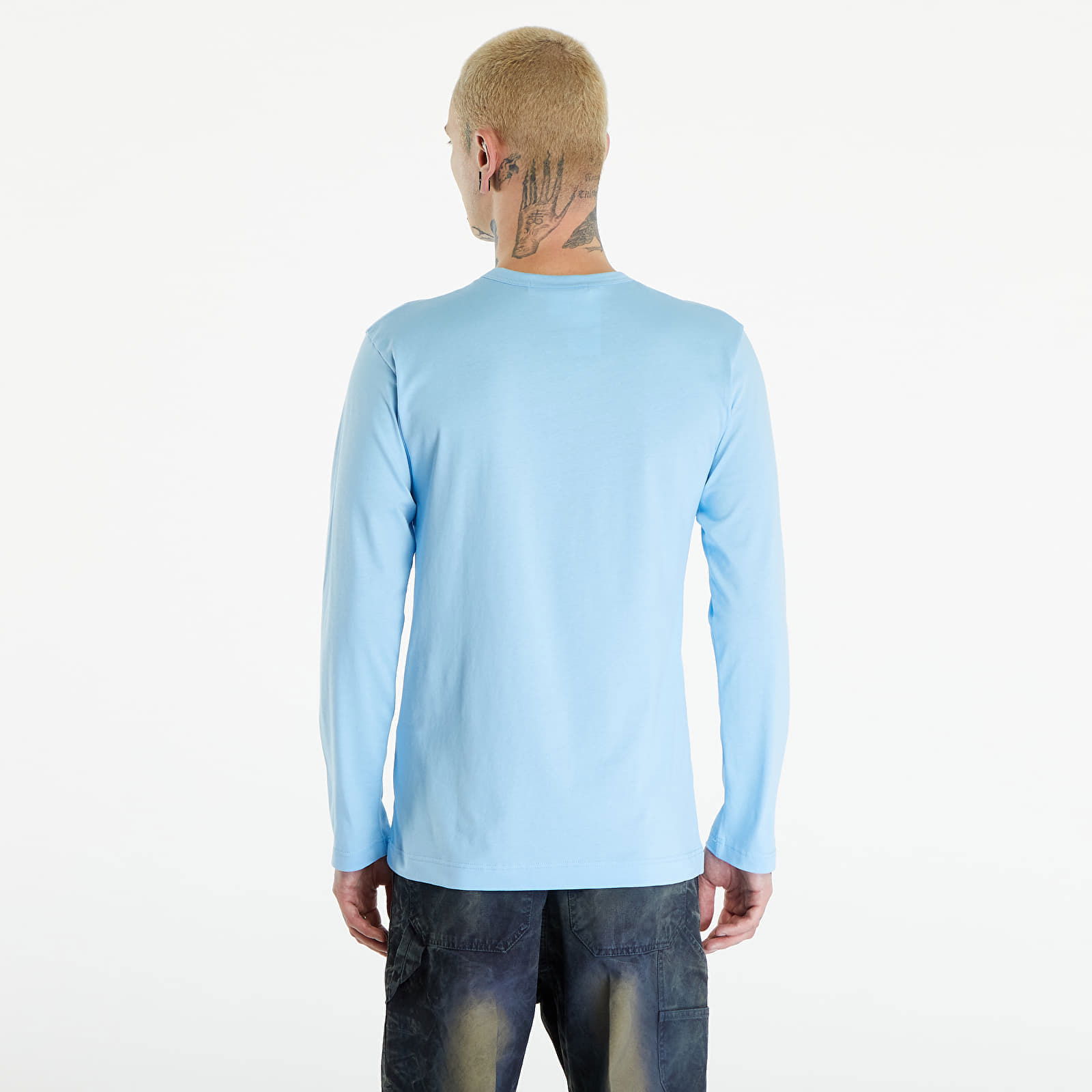 SHIRT Long Sleeve Tee Knit Blue