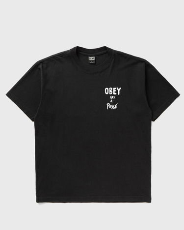 Tričko OBEY Posse Print T-Shirt Čierna | 166913915-VBL, 0
