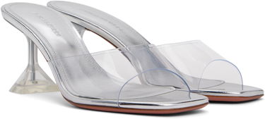 Starostlivosť o obuv Amina Muaddi Amina Muaddi Lupita Glass Slipper 70 Heeled Sandals Metalická | LUPITA GLASS SLIPPER 70 PVC, 3