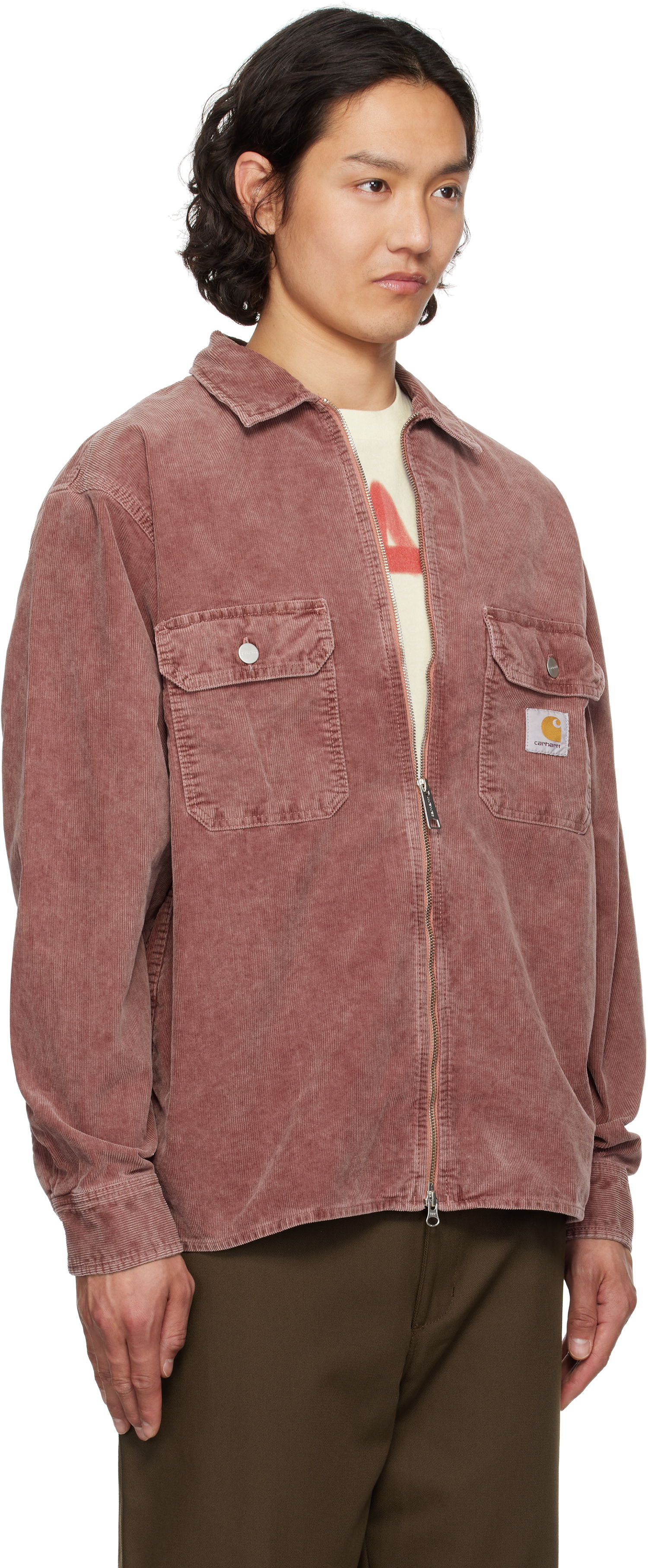 Košeľa Carhartt WIP Carhartt WIP Reynold Corduroy Overshirt Ružová | I034878, 1