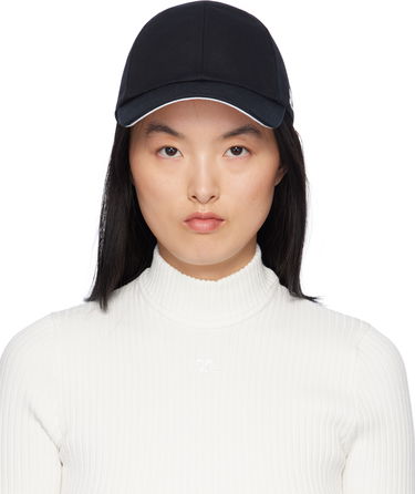 Šiltovka Courrèges Courrèges Signature 'AC' Cotton Cap Čierna | 125ACT039CO0024, 0
