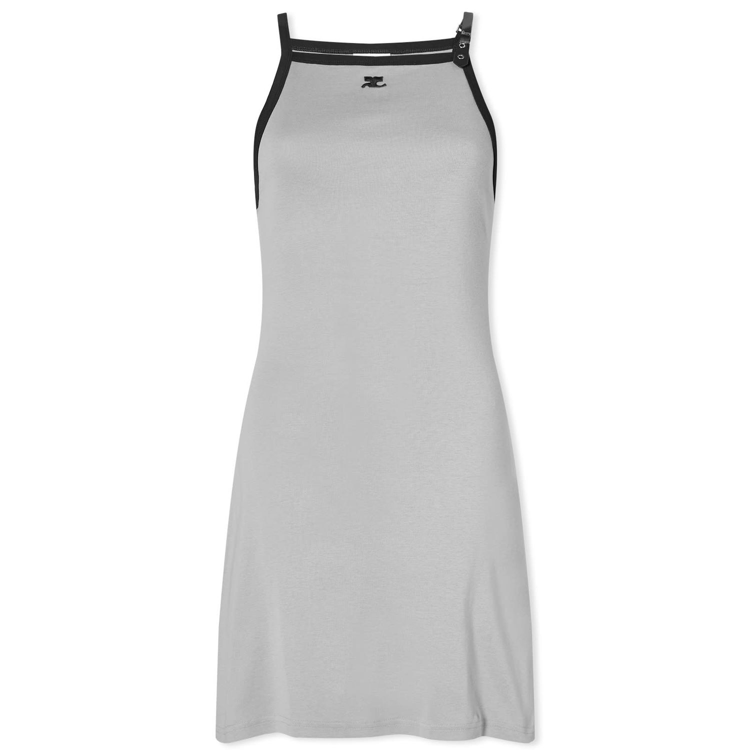 Šaty Courrèges Contrast Buckle Smocked Dress Šedá | 124JRO364JS0070-B102, 1