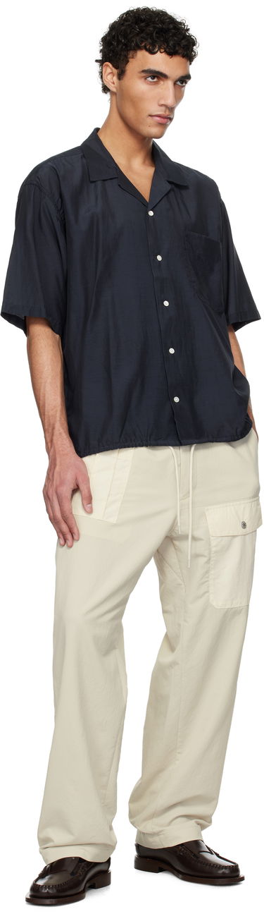 Košeľa NANAMICA Nanamica Open Collar Short Sleeve Shirt Navy | S25SG019U, 3