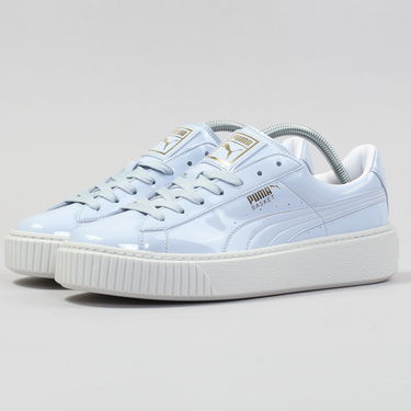 Tenisky a topánky Puma Basket Platform Patent Wn's oatmeal - oatmeal Modrá | 363314 02, 0
