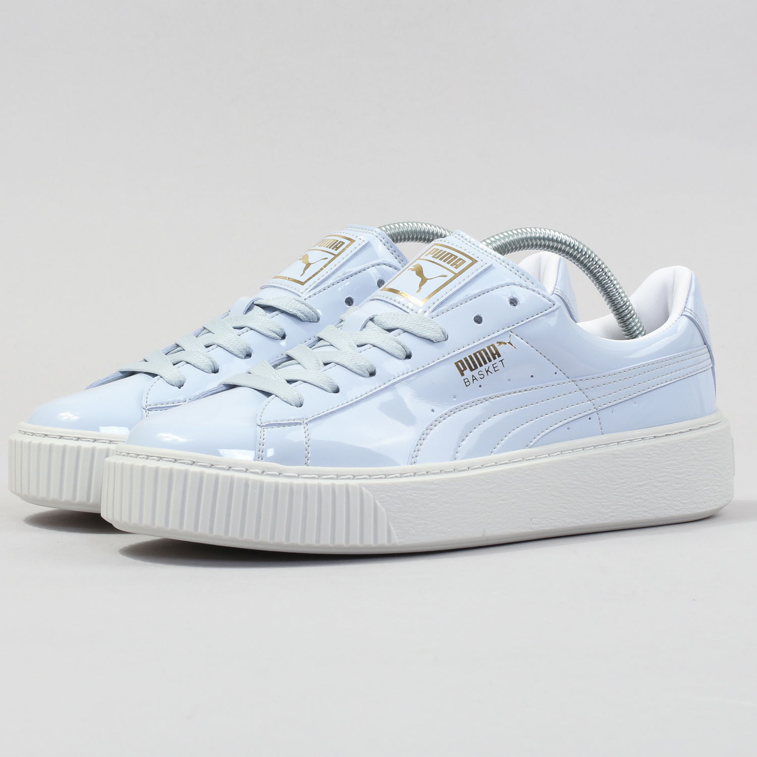 Tenisky a topánky Puma Basket Platform Patent Wn's oatmeal - oatmeal Modrá | 363314 02, 0