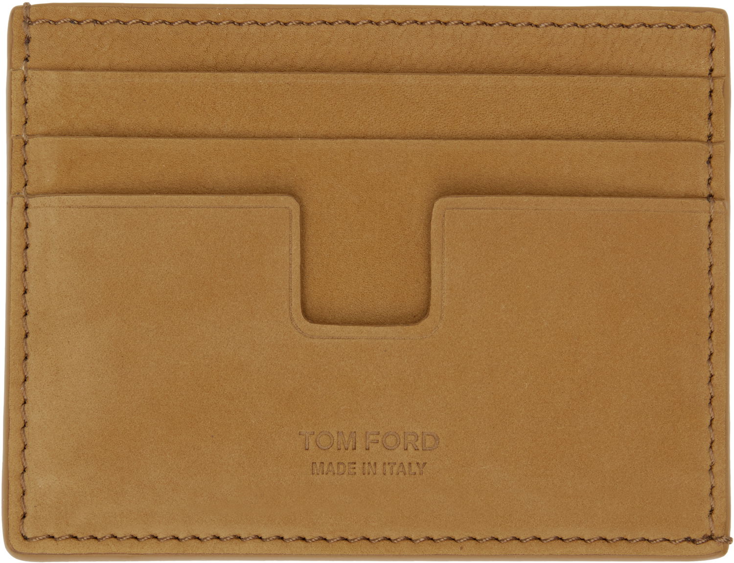 Peňaženka Tom Ford Tom Ford T Line Nubuck Card Holder Hnedá | Y0233-LCL449G, 0