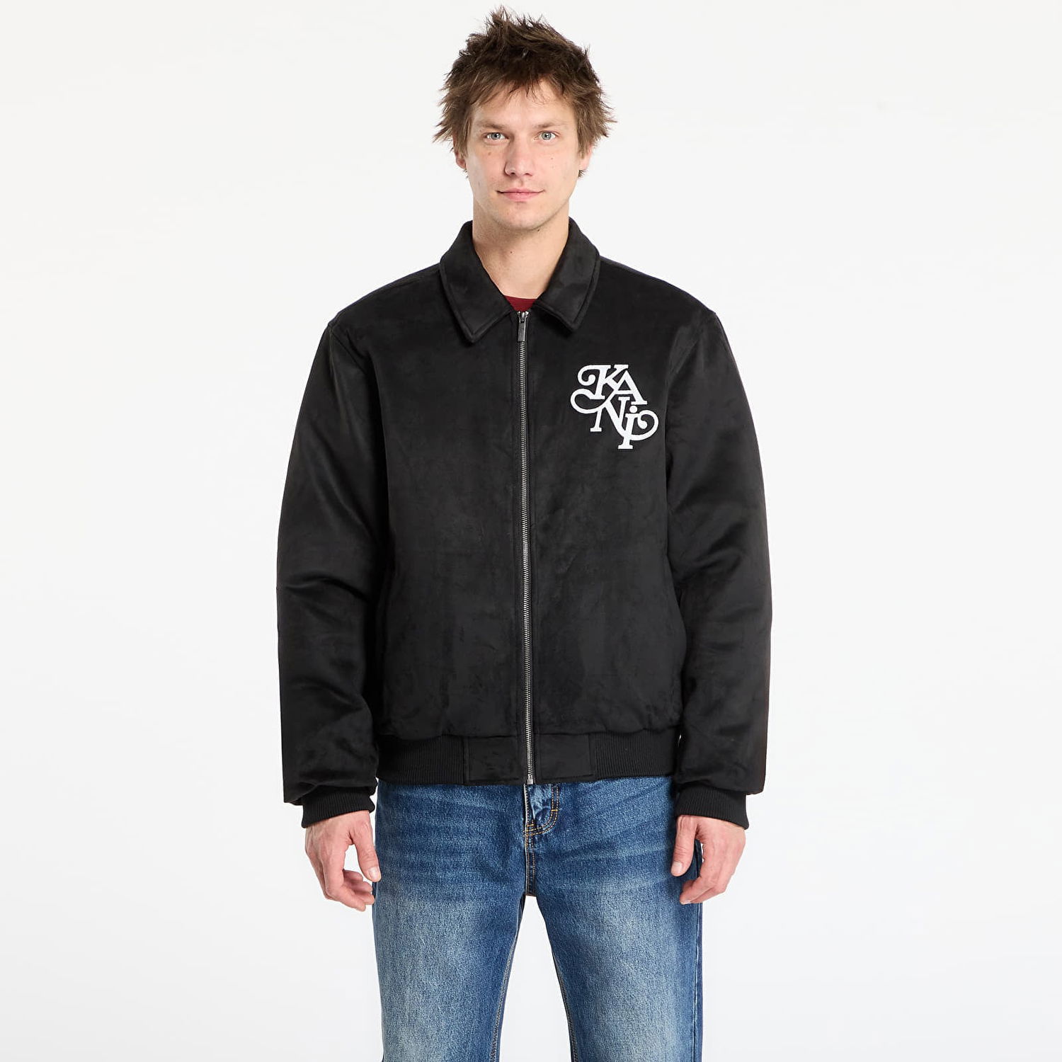 Bomber bunda Karl Kani Legacy Faux Suede Bowling Jacket Čierna | PD00008935, 0