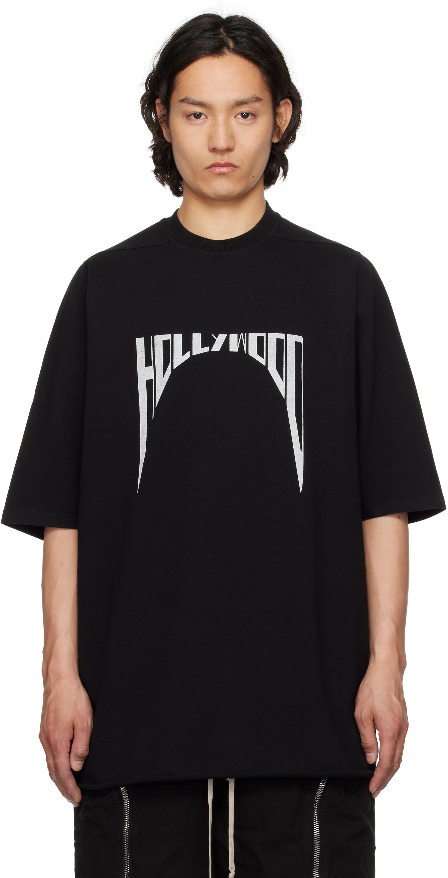 Tričko Rick Owens Rick Owens DRKSHDW Hollywood Jumbo T-Shirt Čierna | DU01E3274 RIGEP2, 0