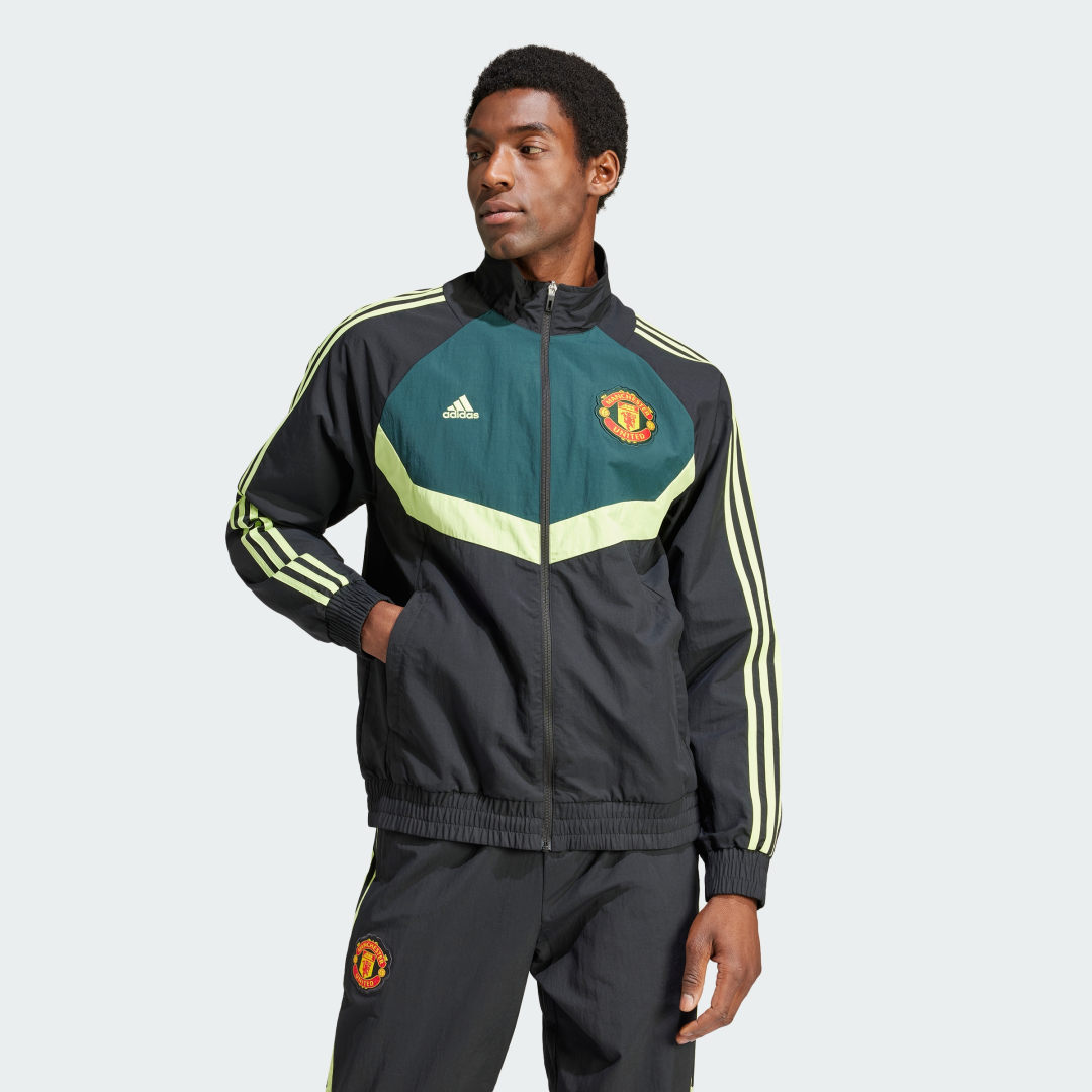 Bunda adidas Performance Manchester United Woven Track Top Šedá | IP9190, 0