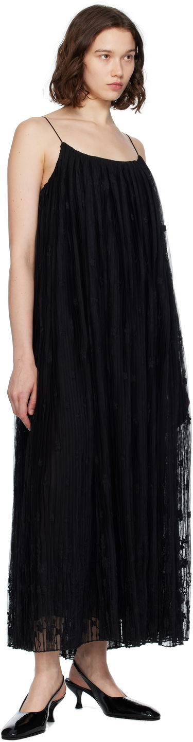 Šaty TOTEME TOTEME Floral Tulle Midi Dress Čierna | 253-WRD0211-FB0431, 3