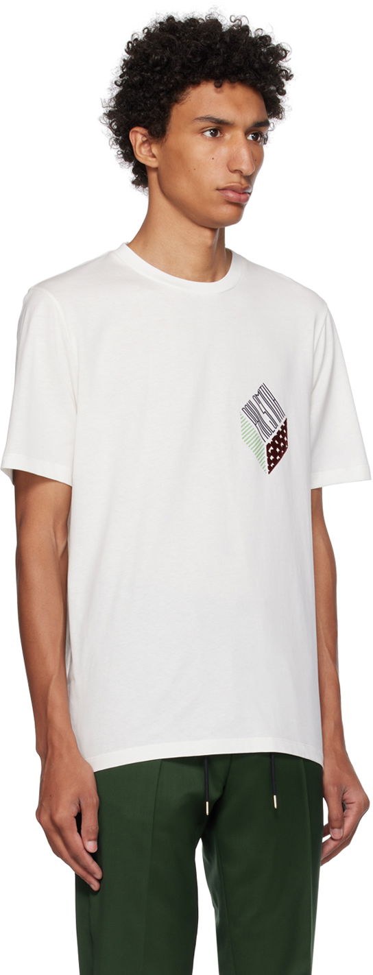 Tričko Paul Smith Paul Smith Cube T-Shirt Biela | M1R-697P-LP3995-01, 1
