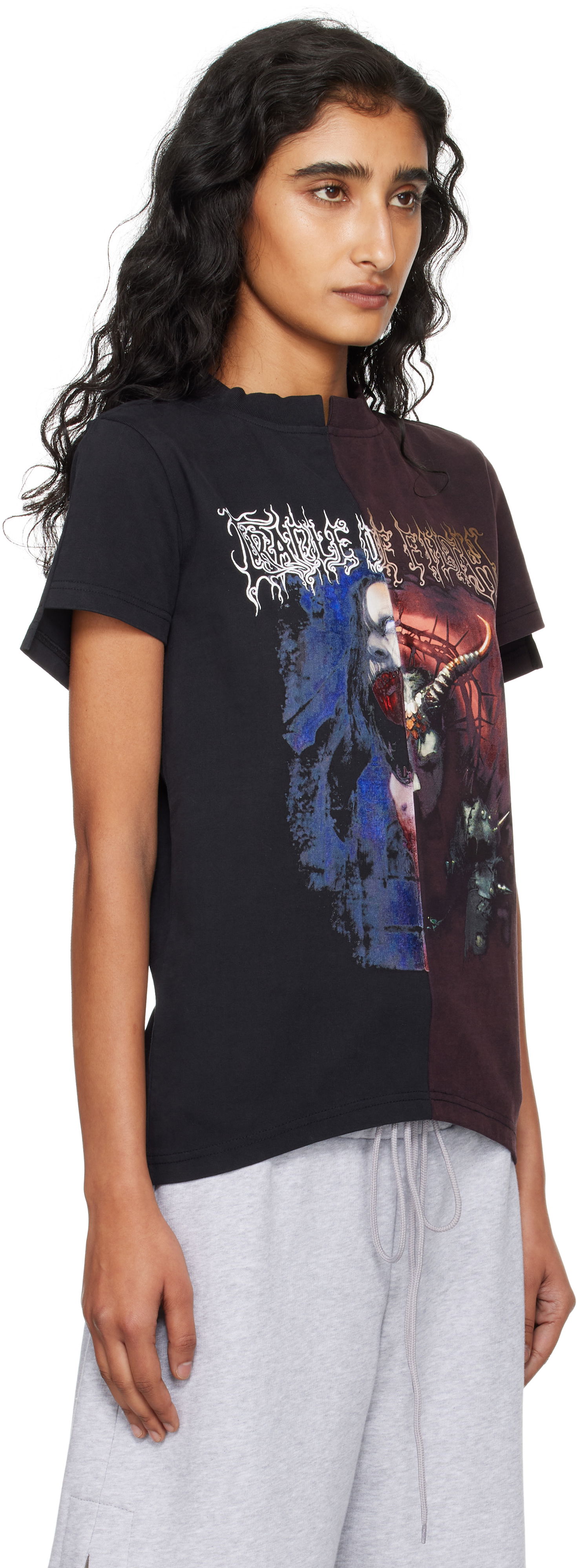 Tričko VETEMENTS VETEMENTS Cradle of Filth Cut-Up Fitted T-Shirt Čierna | WCF76TR930BR, 1