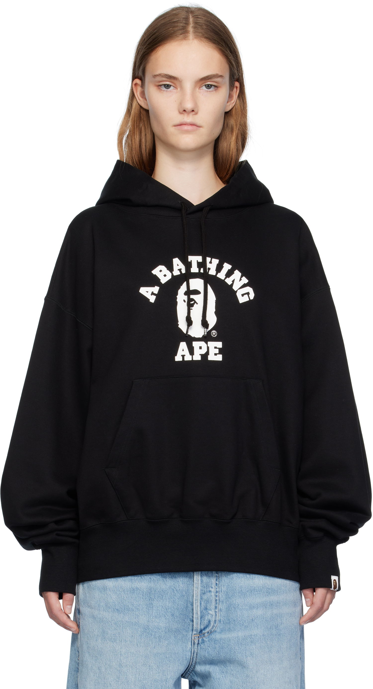Mikina BAPE College Pullover Hoodie Čierna | 001PPK302007L, 0