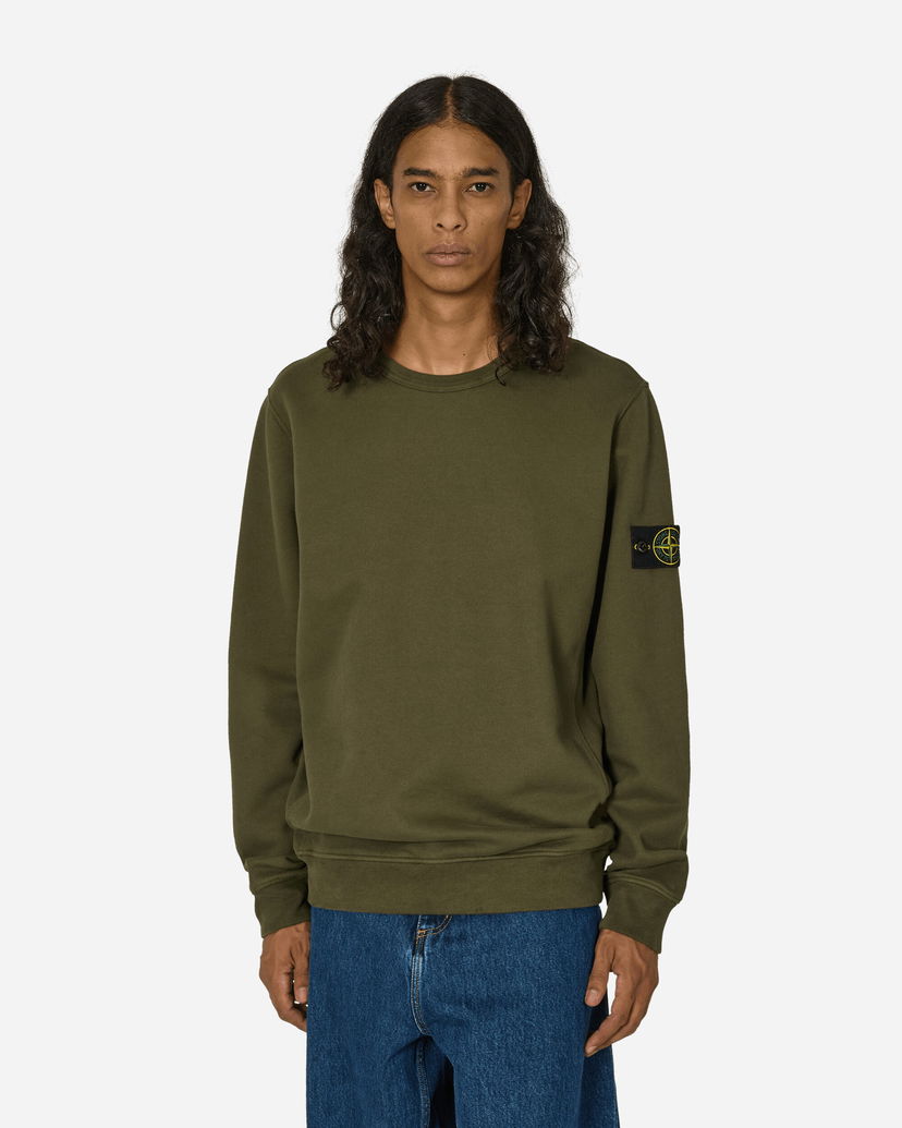 Mikina Stone Island Garment Dyed Crewneck Sweatshirt Musk Zelené | 811562420 V0059