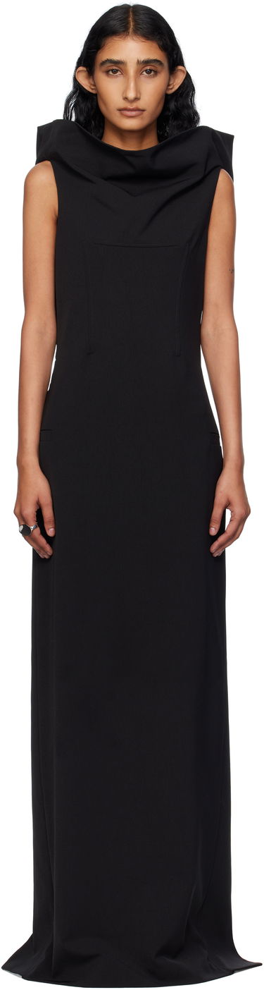 Šaty Jean Paul Gaultier Jean Paul Gaultier Cowl Neck Maxi Dress Čierna | 25/03-W-DR045-W002-00, 0