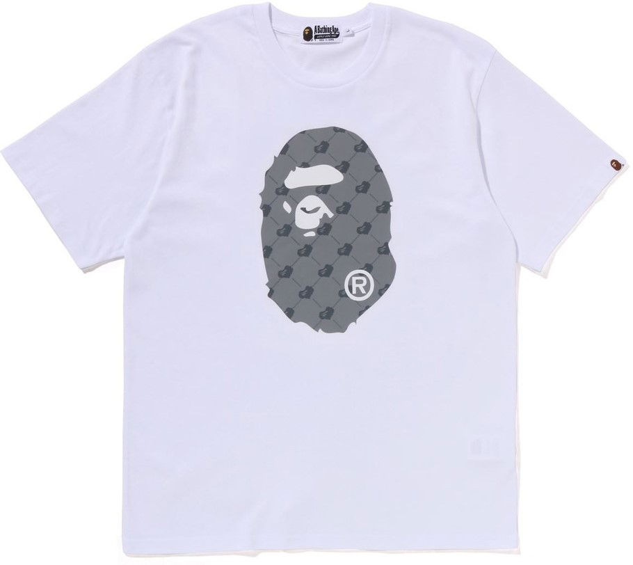 Tričko BAPE A Bathing Ape Cloud Head Monogram Big Ape Head T-Shirt XXXL Biela | 001CSJ201033I-WHT, 0
