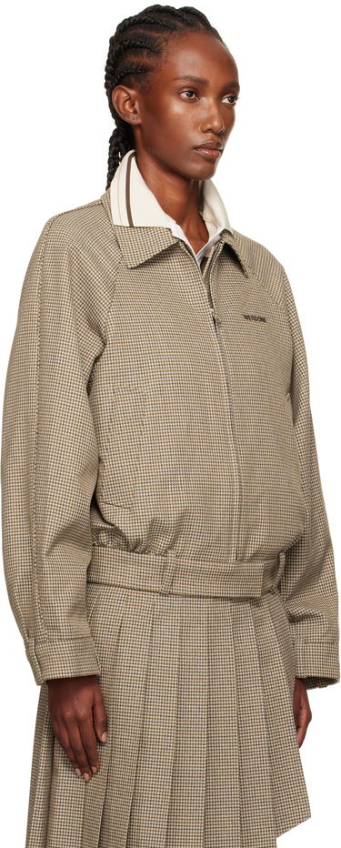 Bunda We11done Polo Collar Micro Checked Zip Jacket Béžová | WD-JK2-25-012-W-BG, 1