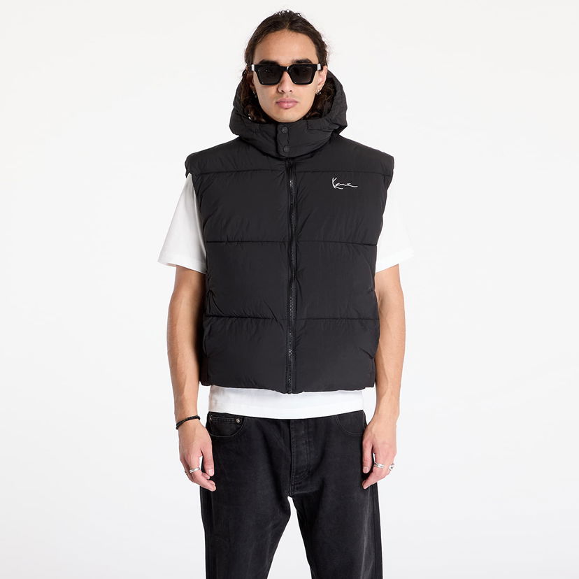 Vesta Karl Kani Small Signature Puffer Vest Black S Čierna | 60720004