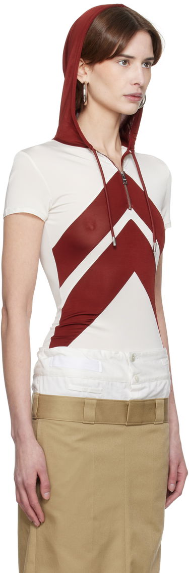 Mikina Jean Paul Gaultier Jean Paul Gaultier 'The Chevrons' Hooded Top Červená | 25/33-F-TS109P-J084-0128, 1
