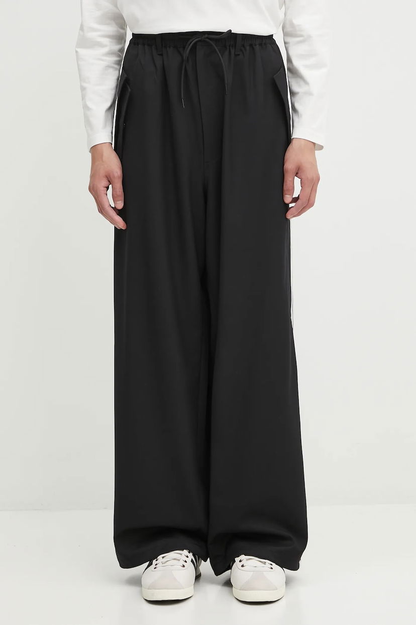 Nohavice Y-3 Y-3 Refined Wool Wide-Leg Trousers Čierna | JX7275