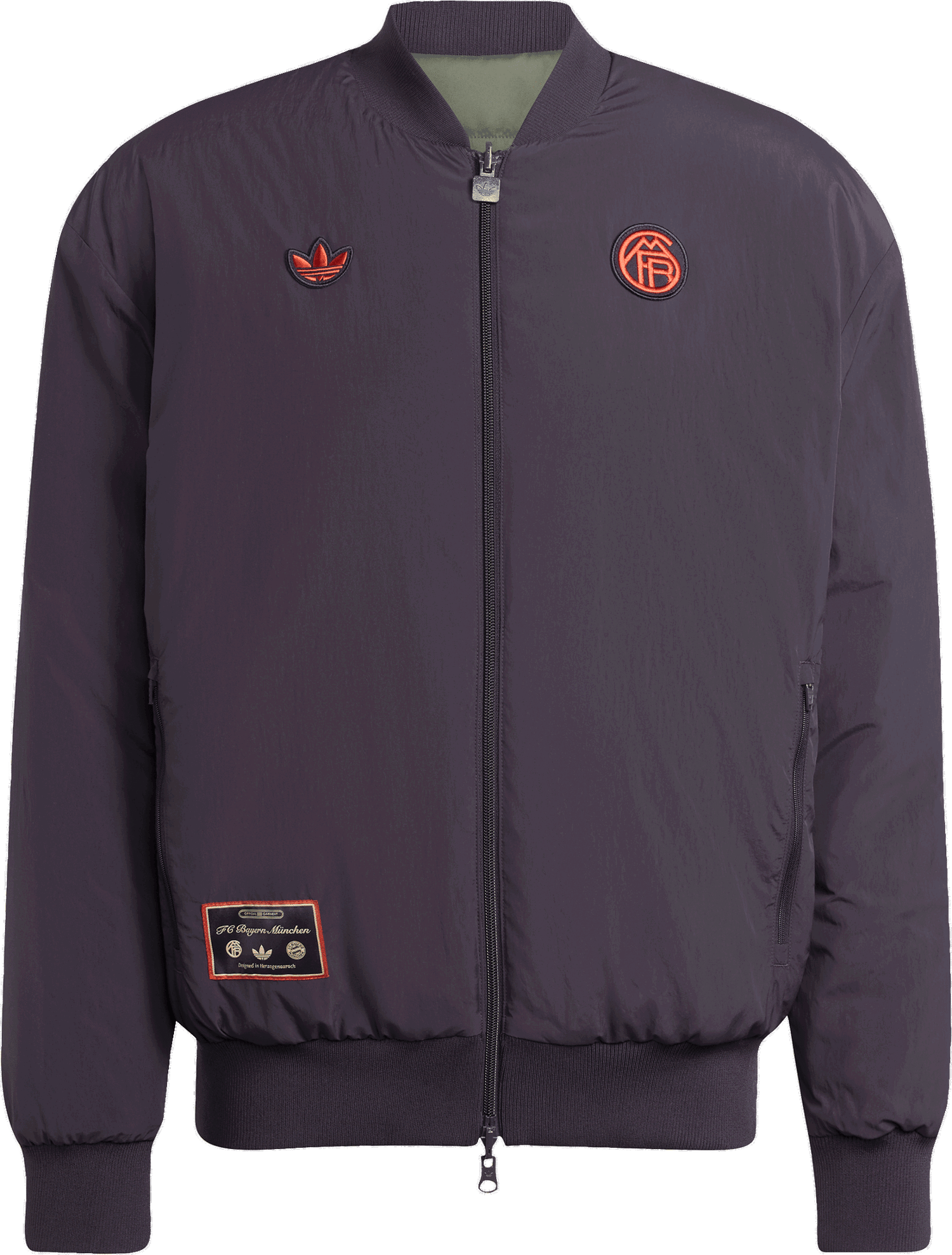 Bomber bunda adidas Originals FC Bayern Munich Icon Bomber Jacket Zelené | jm9434, 1