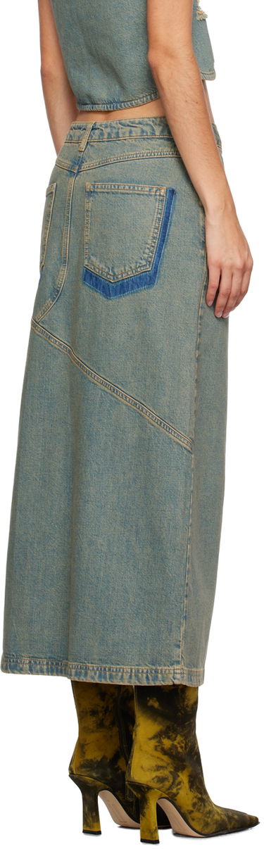 Sukňa Miaou Miaou Rowan Denim Maxi Skirt Modrá | 4034SD4GAD, 2