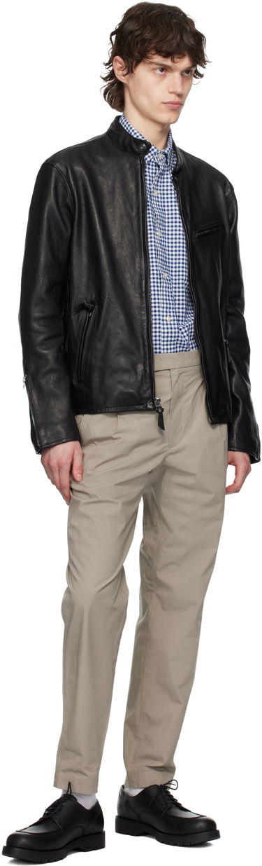 Bunda Polo by Ralph Lauren Ralph Lauren Café Racer Leather Jacket Čierna | 710615464001, 3