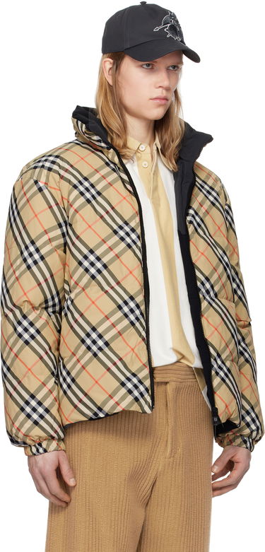 Prešívaná bunda Burberry Burberry Reversible Check Down Puffer Jacket Béžová | 8103931, 1