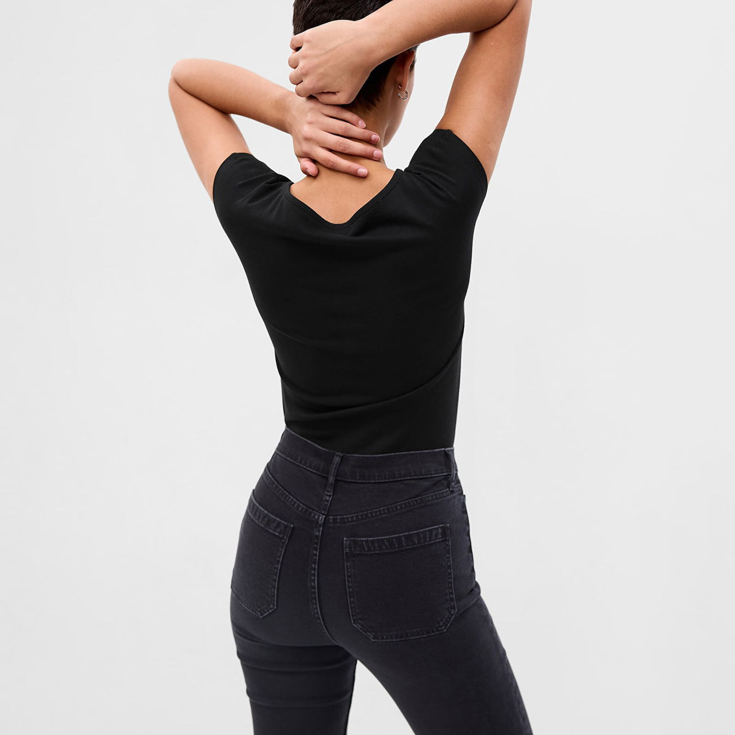 Šortky GAP Shortsleeve Bateau Neck Modal Top Black Čierna | 540672-03, 0