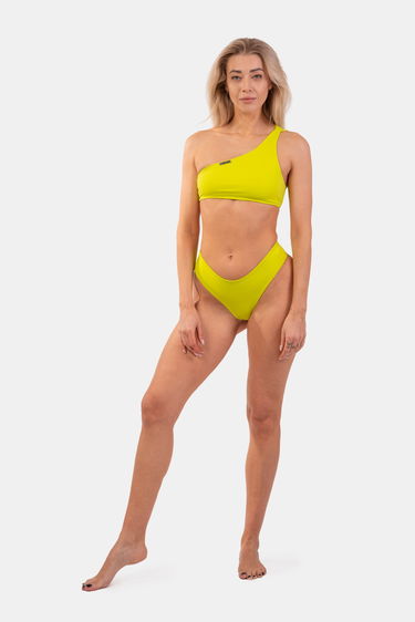 Plavky NEBBIA One Shoulder Bandeau Bikini Top Žltá | 448-GREEN, 0
