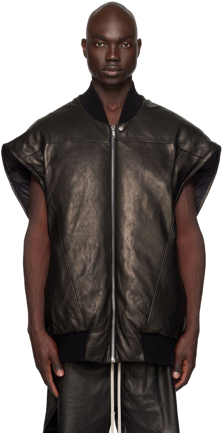 Jumbo Flight Down Leather Vest