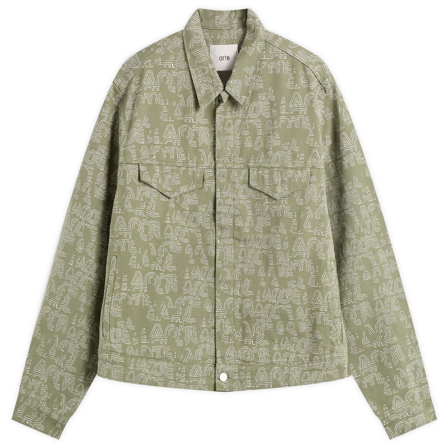 Bunda Arte Antwerp Allover Print Jacket, Size Large Zelené | AW25-189J-GRN, 0