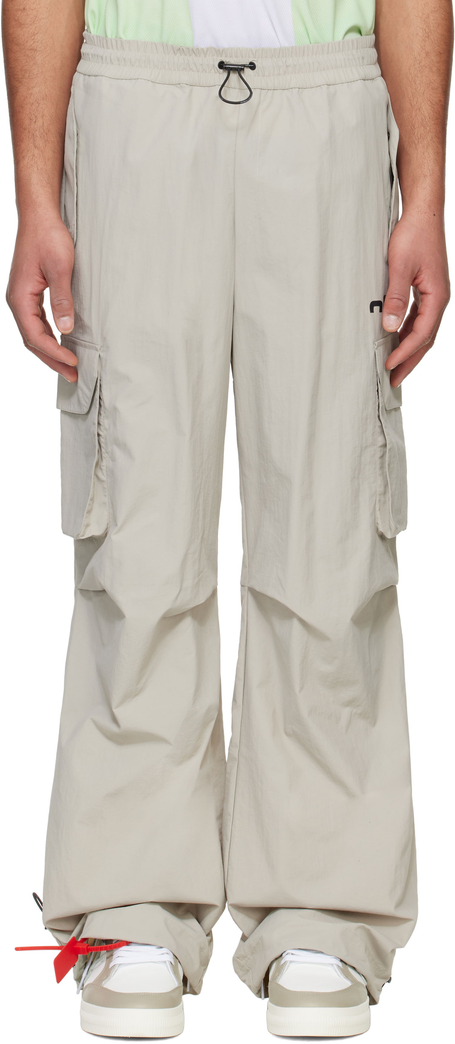 Cargo nohavice Off-White Off-White Split Track Pants Béžová | OMCJ037S25FAB0010500, 0
