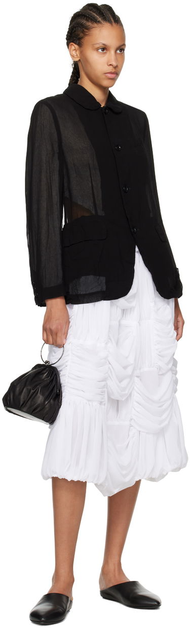 Sukňa Comme des Garçons Comme des Garçons Ruched Midi Skirt Biela | RM-S016-051, 3