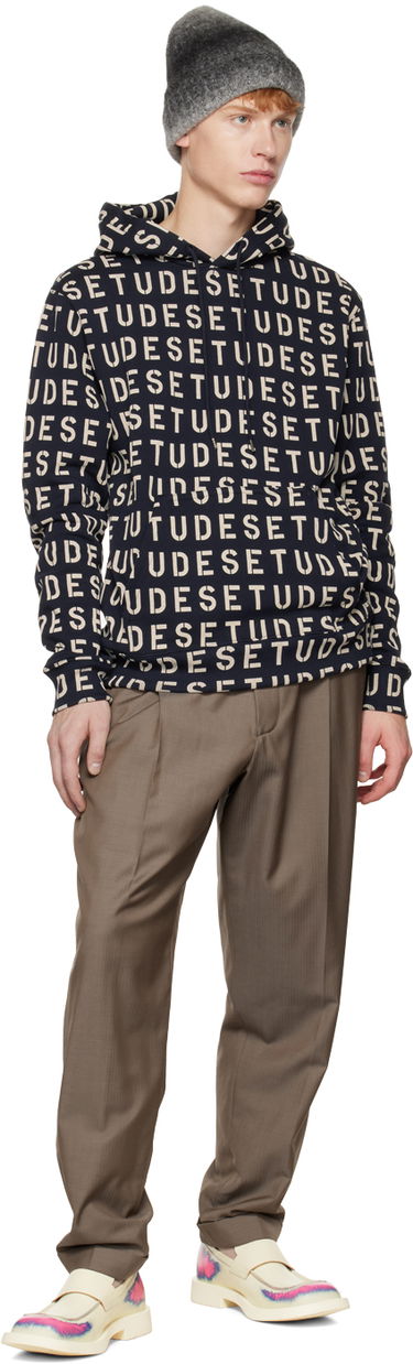 Mikina Études Stencil Allover Print Hoodie Modrá | H22MM264OC16DB, 3