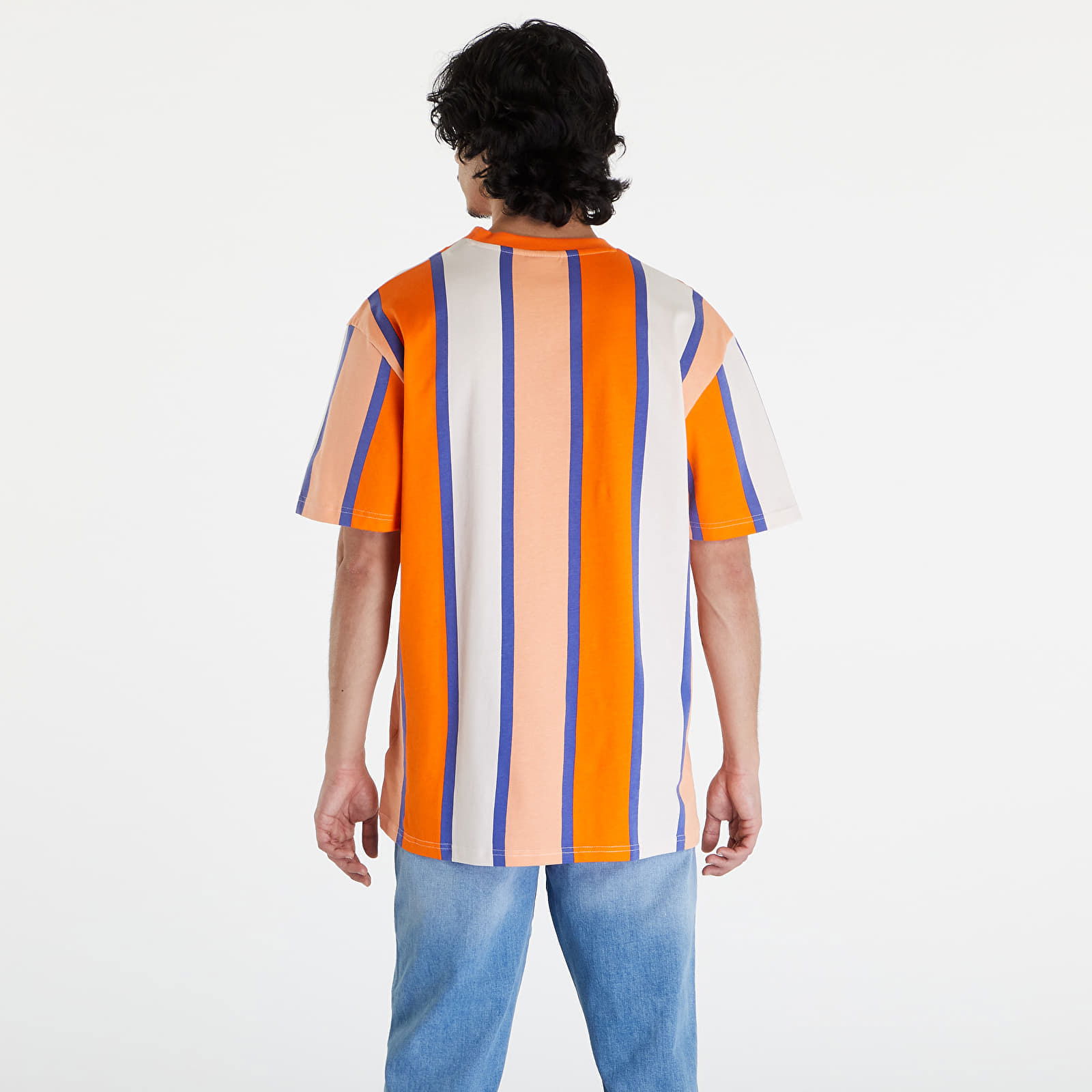 Small Signature Stripe Tee Orange/ Apricot/ Off White