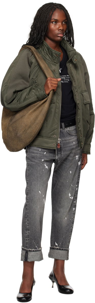 Bomber bunda R13 R13 Ribbed Flight Bomber Jacket Zelené | R13WR329 R436A, 3