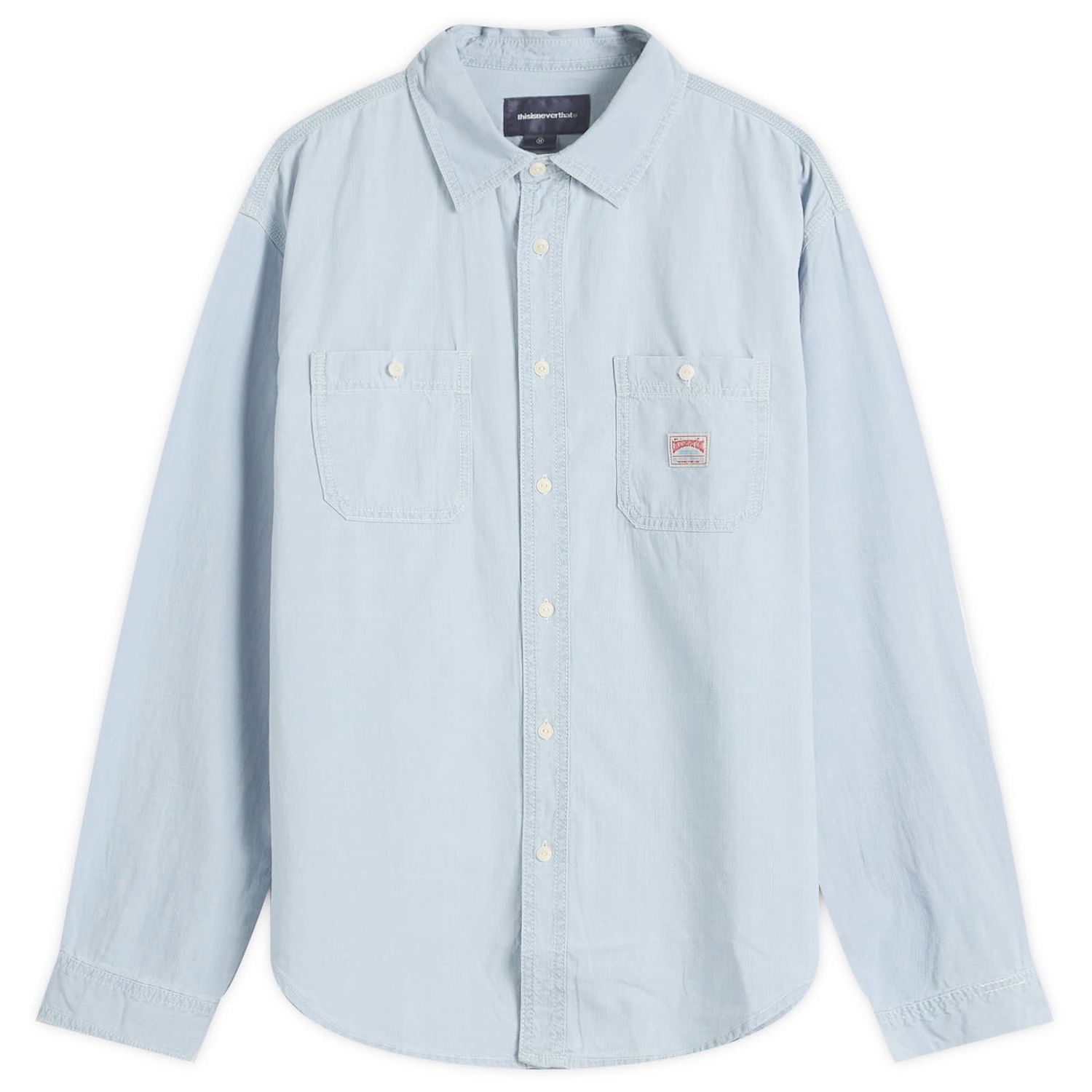 Košeľa thisisneverthat Thisisneverthat Chambray Shirt, Size Small Modrá | TN251WSHTL01-BLUE, 1