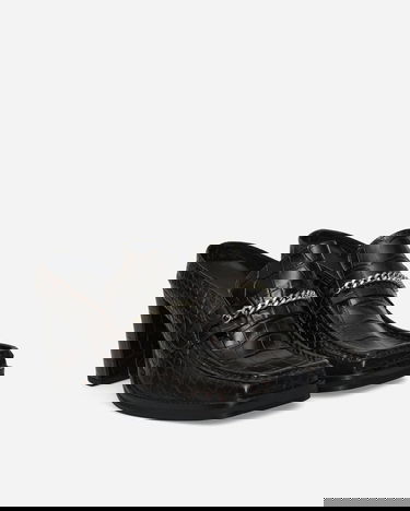 Doplnky Martine Rose Square Toe Chain Loafer Mules Čierna | 1065LE01710, 3