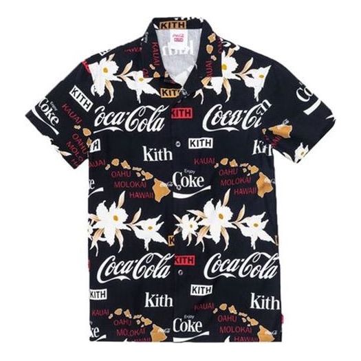 Košeľa KITH KITH Hawaiian Camp Button Up Shirt Čierna | KH3540-100