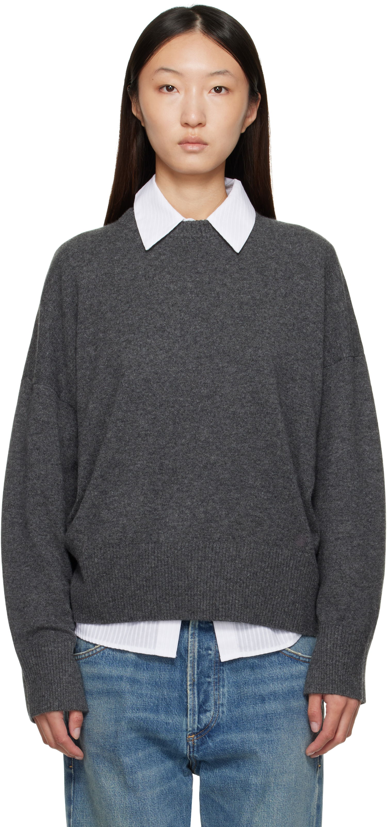 Sveter Loulou de Saison Loulou de Saison Anaa Knit Sweater Šedá | ANAA LDS, 0