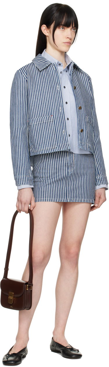 Sukňa A.P.C. A.P.C. Elga Striped Denim Miniskirt Modrá | COHHG-F06449, 3